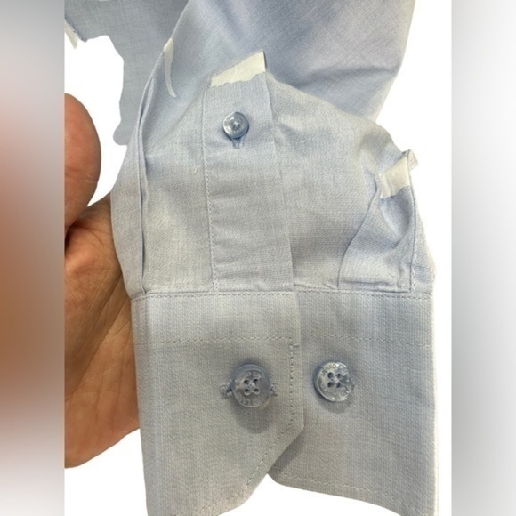 Jared Lang Baby Blue Button Down Dress Shirt - Picture 6 of 7